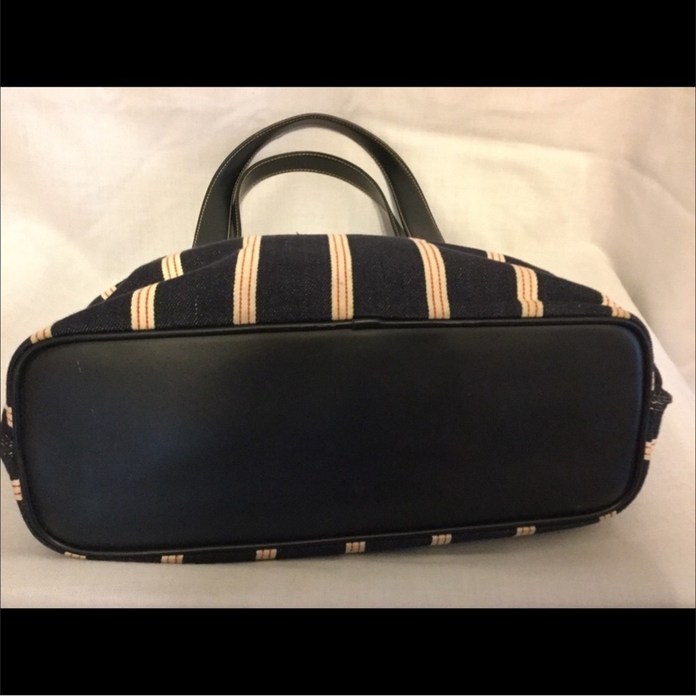 Andrew Jones New York Blue & Tan Denim Handbag - Picture 6 of 7